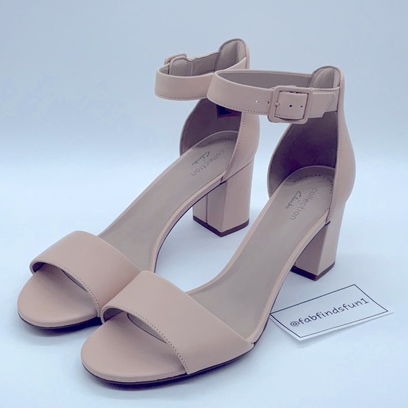 Clarks | Shoes | Clarks Collection Deva Mae Blush Pink Heels | Poshmark